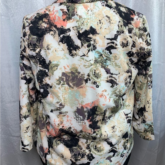XHILARATION Floral Open Front Blazer Jacket Size Small - Picture 6 of 13